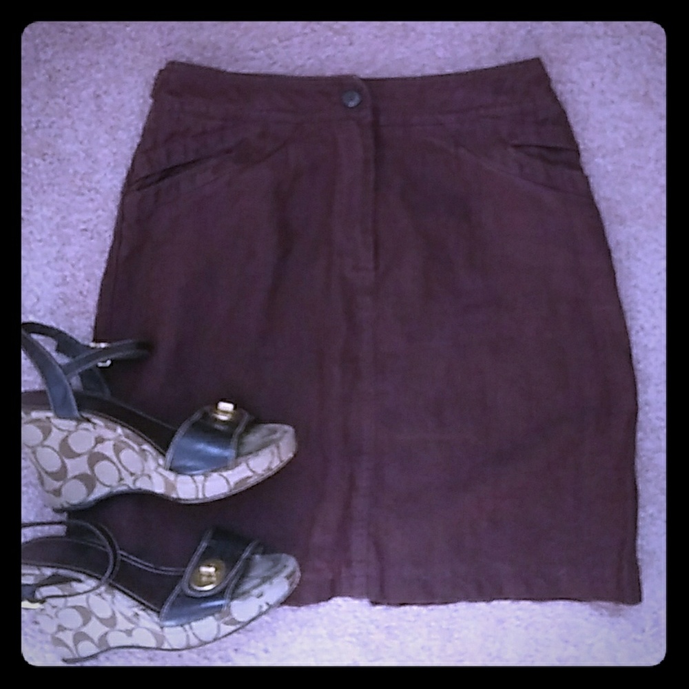 Harve Bernard Linen Skirt 6P